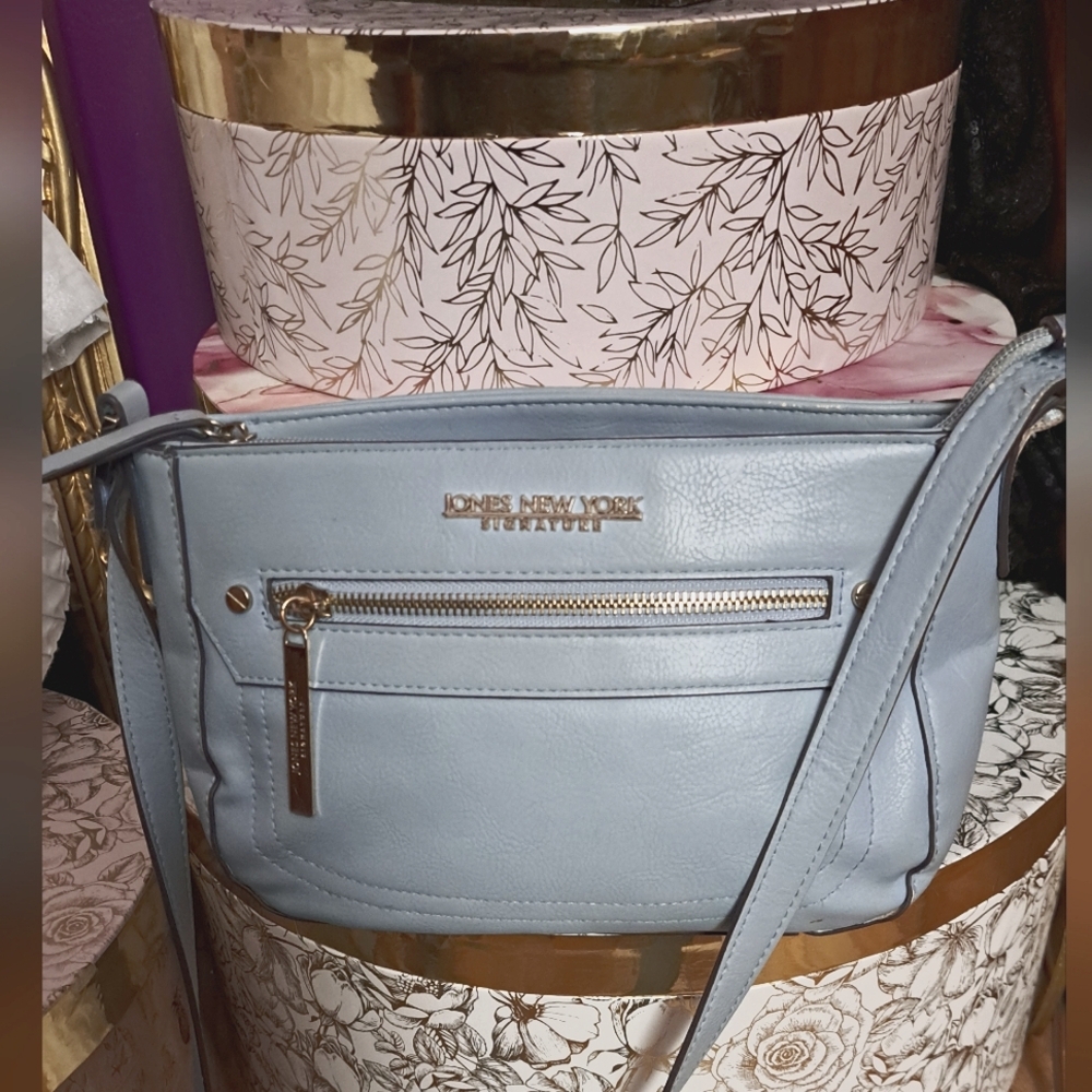 Jones New York Light Blue Crossbody Bag